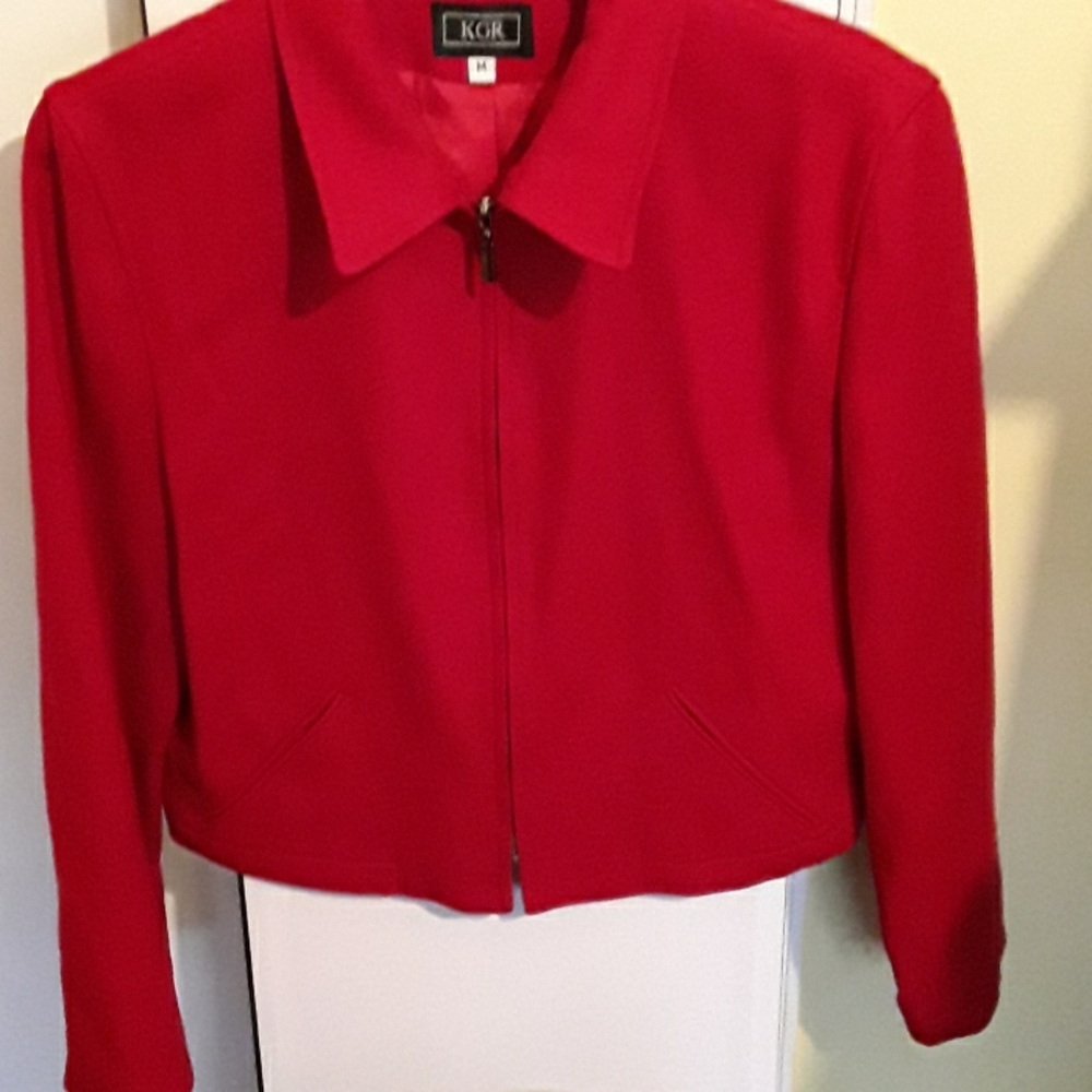KGR Red jacket Medium merino wool remove 90520